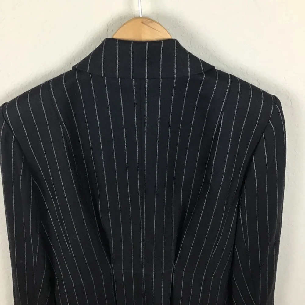 CHRISTIAN DIOR Boutique Galliano Era Pinstripe Wool Blazer Jacket FR44 US12
